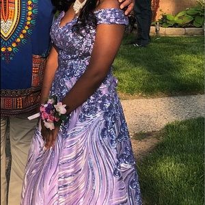 purple Cinderella dress